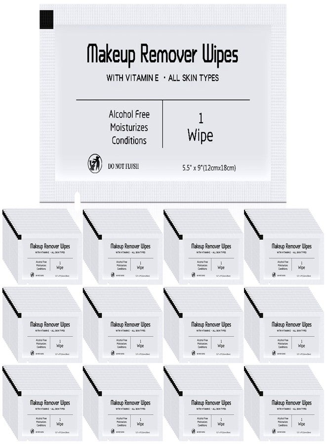Swiffen 150 Pcs Makeup Remover Wipes Bulk Waterproof Makeup Wipes Individually Wrapped Face Wipes for Women Gentle Facial Cleansing Towelettes for Travel Hotel Skin Mascara Lipstick Oil Dirt (White) - Image 1